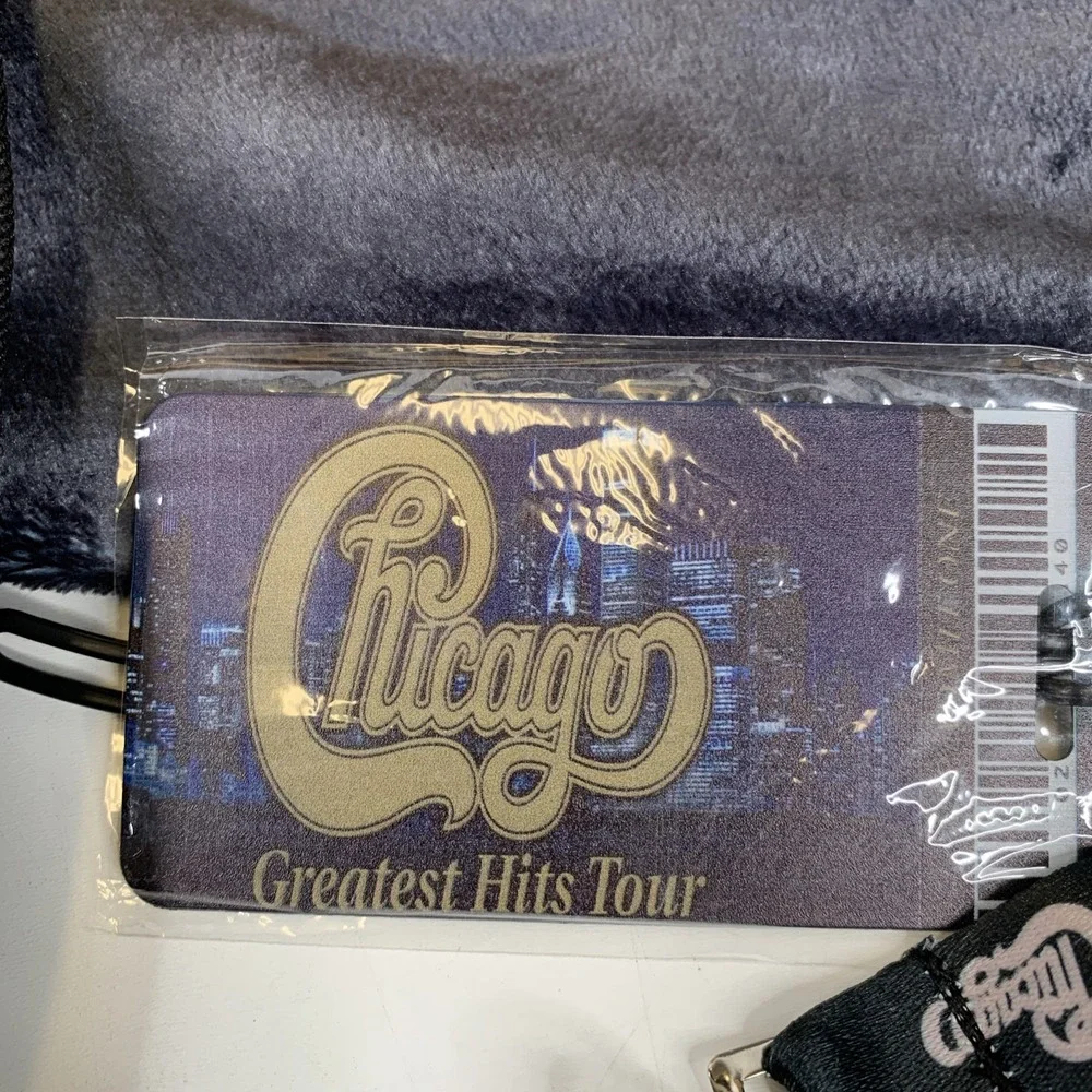 Chicago Hard Habit To Break US Tour Swag VIP Blanket Poster Lanyard Pick Luggage